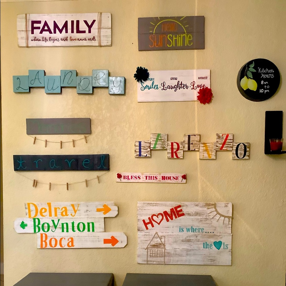 Handmade wooden wall decor !